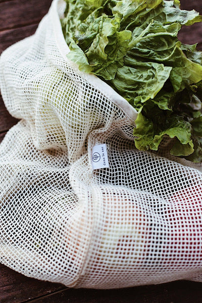 Organic Mesh Shopping Bag - Green Bohème